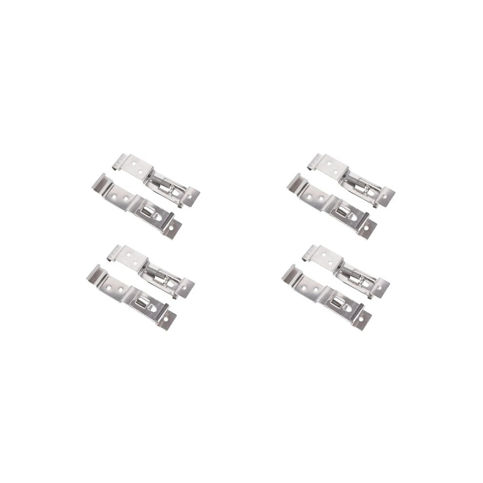 8-Piece Trailer License Plate Holder Clips - Stainless Steel, Spring Loaded, Perfect Trailers And Caravans 4713482014163