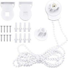 Replacement Roller Blind Bracket Clutch Set for 25mm Diameter Tubes, Includes 2 Metre PVC Bead Chain and Fixings