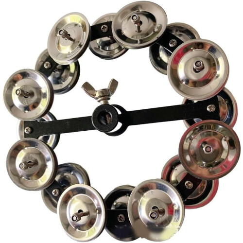 Quickly adjustable percussionist's tambourine stand, securely mounted accessory 1