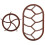 Dough Press Mould, 2-Pack Oval and Circle Plastic, Non-Stick, Reusable Kitchen Baking Tool 1