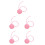 5St Roze Multifunctionele Kattenspeelbal Van Stevig Papier 3
