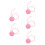 5St Roze Multifunctionele Kattenspeelbal Van Stevig Papier 6