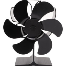 Heat Powered Stove Fan, 6-Blade for Efficient Heat Circulation, Quiet 25dB Operation, Automatic Start, for Multi-Fuel Stoves