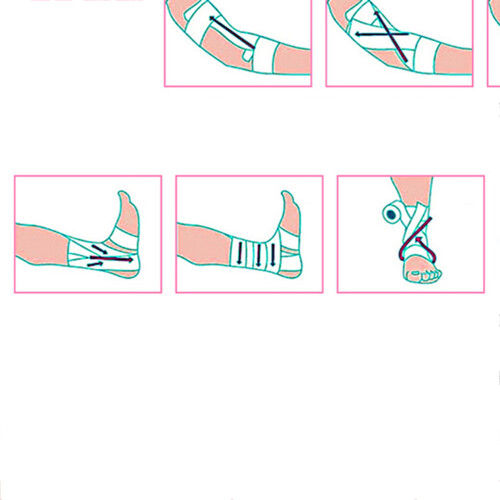 12 Roll Self Elastic Wrap Tape Pink 2