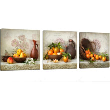 Red Rose Canvas Art 3 Piece Set Stretched on Solid Wood Frame, 30 x 30 cm Modern Floral Print for Wall Decoration