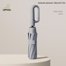 Automatic Folding Umbrella with Fiberglass Beams 190T Material, 23 Inch Windproof UV Protection Umbrella for Travel