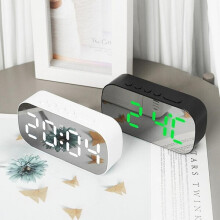 LED Desk Clock with Adjustable Brightness Minimalist Design USB Charging White Warm White Night Light