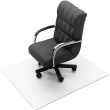 Office Chair Mat 60x90cm Clear Frosted PVC Floor Protector for Hardwood with AntiSlip Durable Design