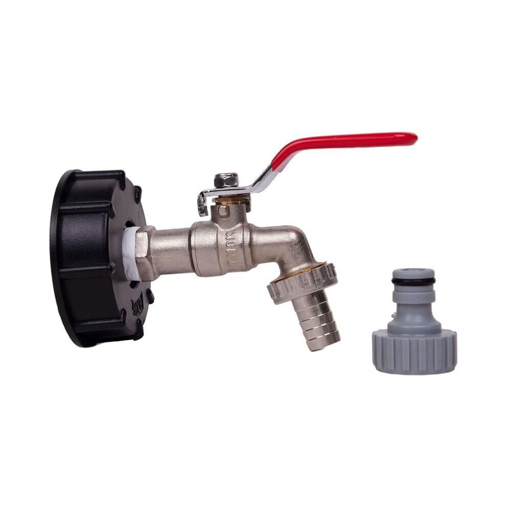 Brass Ibc Water Tank Adapter For 1000L Ton Containers, 60Mm Thread With Removable 1/2 Inch Tap, Pp Pvc Pipe Compatible 6901508520226