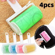 Rolo de Cabelo Adesivo Forte, Limpador Lavável e Reutilizável para Carpete e Roupa, Pacote de 4 Removedores de Poeira para Pets