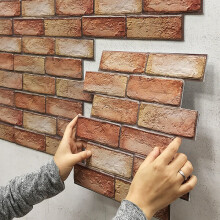 Wall Stickers Peel and Stick, 10-Pack 3D Mosaic for Home Decor, Self-Adhesive PVC Tile for Walls, 30x30 cm