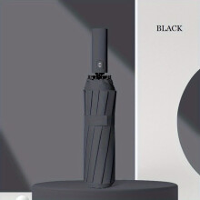 Folding Umbrella with 12 Strong Ribs, Storm and Water Resistant, Automatic Open and Close Mechanism for Daily Commute