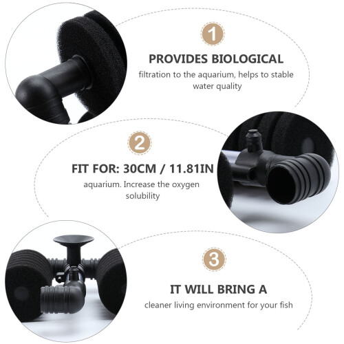 Aquarium Fish Tank Biochemical Sponge Filter Black 2