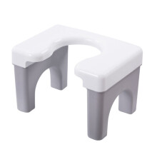 Stabiele toiletstoel met antislipvoetjes en halfronde zitting voor comfort, PP-toiletstoel voor veiligheid in de badkamer, wasbaar en waterdicht.