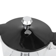 Roestvrijstalen koffiemaker, compacte mokapot van 300 ml met Italiaans design en hittebestendig handvat voor gebruik op het fornuis.