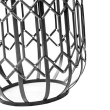 Iron Lamp Cage Guard with Birdcage Design, Quick-fit Installation for Home Kitchen Bedroom, Metal Pendant Light Shade 6.69x8.66 Inch