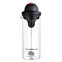 Electric Milk Frother, 20-Second Frothing Dishwasher Safe Glass Jug, Portable for Coffee, Matcha, Cold Foam