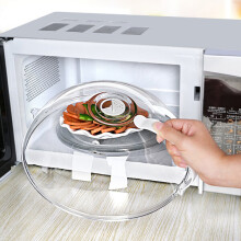 BPA-vrije magnetrondeksel 26,5 cm, hittebestendige plastic spatbescherming voor voedselveiligheid in de oven, vaatwasmachinebestendig