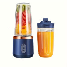 USB Rechargeable Portable Blender, 400ml Capacity with 6 Stainless Steel Blades and 2 Cups, Compact for Travel Gym