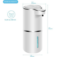 Dispensador automático de jabón con ajuste de espuma de 4 velocidades, recargable por USB y diseño resistente a fugas IPX5.