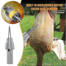 Handheld Chicken Plucker, 26cm Electric Plucking Machine with Powerful Motor for Home Food Processing, Waterproof ABS, USB, Grey
