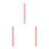 3Pcs PVC Water Level Measuring Sticker Red Reflective Self Adhesive 5
