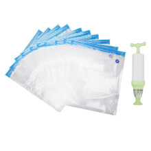Airtight Vacuum Sealed Bags, Extend Freshness for Meat Fruit Vegetables, Space Saving Food Storage Bags 10 Pieces with Air Pump
