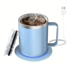 Mokverwarmer met verwarmingsbasis - voor koffie en thee, houdt een constante temperatuur van 55 C aan, inclusief beschermkap.