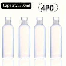 Sports Glass Water Bottle, Shock-Resistant Borosilicate Glass, Leakproof Design for Active Lifestyles