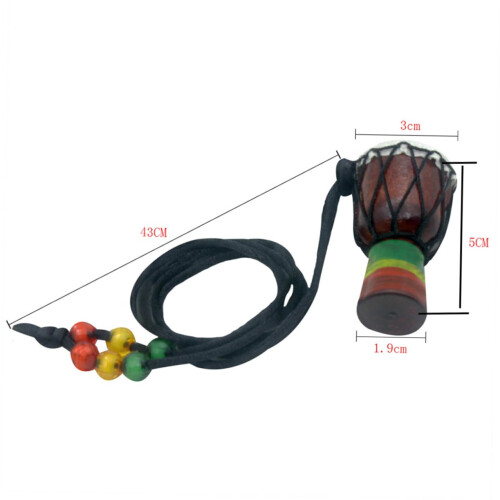 Mini Djembe Drum Handmade Solid Wood African Hand Drum with Adjustable Rope Tuning Random Color 1