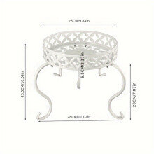 Soporte para plantas de hierro forjado para uso interior y exterior, soporte redondo para jarrones de diseño europeo antiguo, LM57