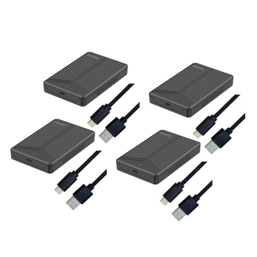 4X Caixa de Disco Rígido Móvel USB 3.1 de 2,5 Polegadas  Caixa de Disco Rígido SSD Suporte de Gabinete de 15 mm de Disco Rígido para Notebook de