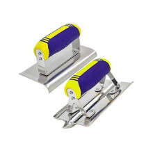 Edelstahl-Betonkantenschneider 6" x 3", gebogenes Trimmerdesign für saubere, glatte Schnitte, professionelles Handwerkzeug mit genieteter Klinge