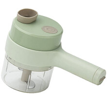 4-in-1 Kitchen Food Processor with Open Feed Opening, One-Button Cleaning, ABS Stainless Steel Construction, Green