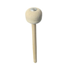 Snare Drum Felt Mallet with Maple Handle and Replacement Head for Traditional Percussion Sound