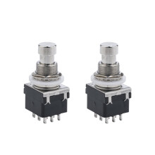 Pack of 2 9Pin 3PDT Guitar Pedal Footswitch True Bypass Switch with LED Support Black