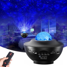 Galaxy Projector with Bluetooth Speaker, Portable Aurora Night Light for Bedroom Camping Tent, 8 Light Colours 21 Modes