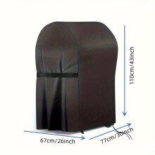 All-Weather Barbecue Cover for Outdoor Grills, Waterproof with Storm-Proof Straps, UV and Tear Resistant