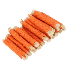 20pcs Wooden Pet Chew Sticks for Rabbits & Hamsters Molar Tooth Care Orange