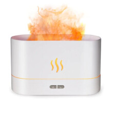 Aromatherapie luchtbevochtiger met vlamsimulatie, onafhankelijke licht- en nevelregeling, ultrasone koelnevelverspreider voor de slaapkamer