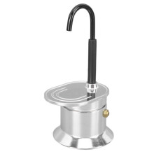 Mokapot met één buisje, 50 ml, zet koffie in 90 seconden, gemaakt van aluminiumlegering, compact en lichtgewicht ontwerp.
