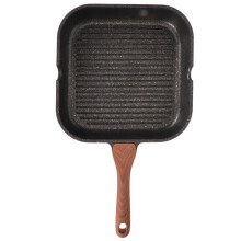Square Frying Pan with Non-Stick Coating, Easy to Clean, Healthy Coating for Steaks, Aluminium Alloy Base for Even Heat Distribution