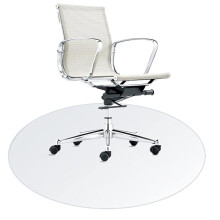 Round Transparent Office Chair Mat for Hard Floors, NonSlip PVC Desk Mat with Noise Reduction Surface, 35 Inch