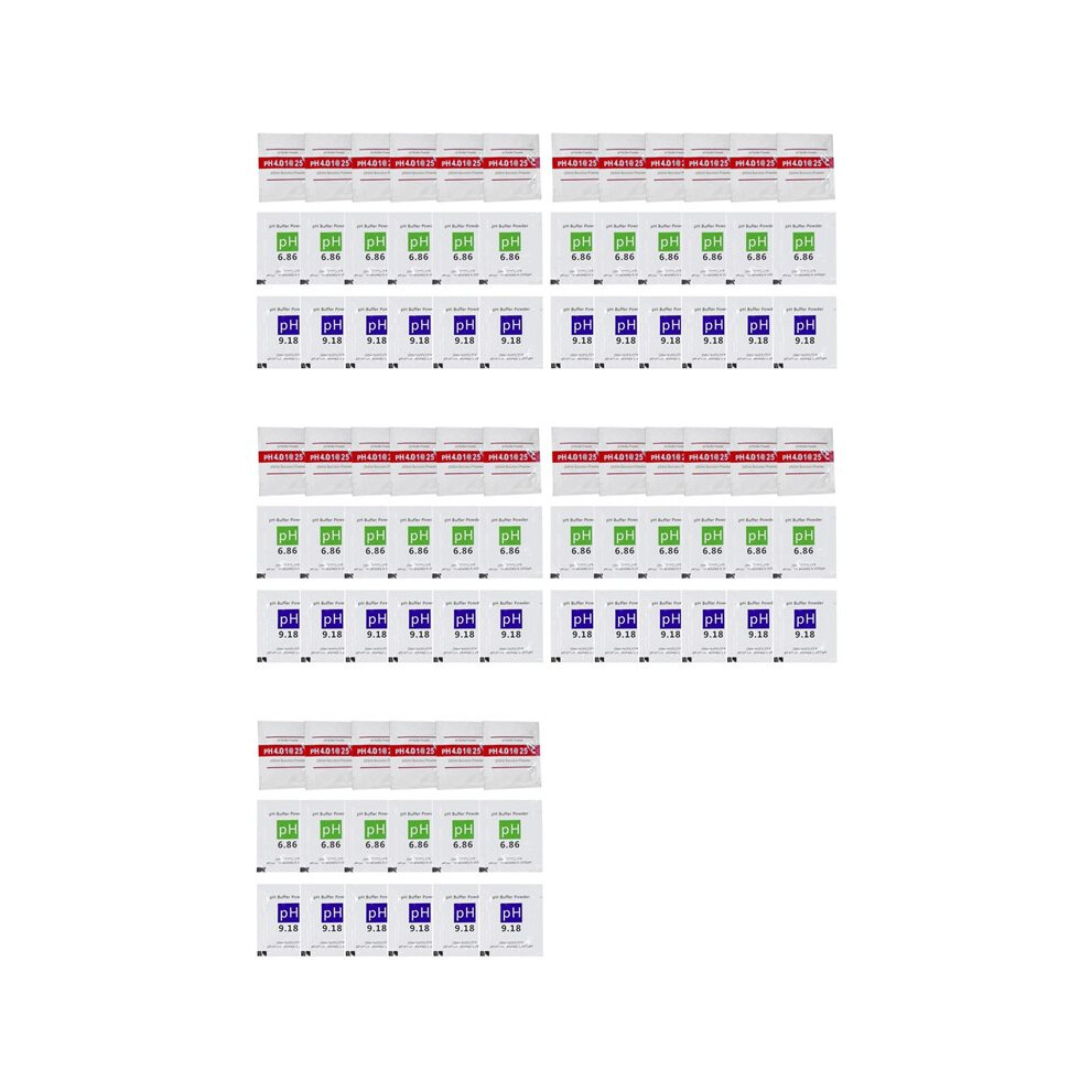 90 Pack Ph Meter Buffer Solution Powder 6.86/4.00/9.18, Ph Calibration Solution Packets For Precise Ph Meter 6032698064433