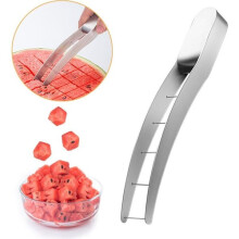 Watermelon Slicer with Thick Cutting Wire and Sturdy Handle, Durable Stainless Steel Fruit Cutter, Dishwasher Safe