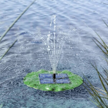 Bomba solar para estanques, fuente flotante de 0,14 m con energía solar y 4 boquillas, oxigena el agua para decoración exterior.