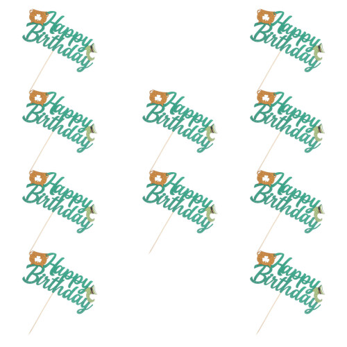 50Pièces Inserts Gâteaux Assortis Saint Patrick Topper Papier 2