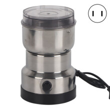 Stainless Steel Electric Coffee Grinder with Transparent Cover, 100g 14500 RPM Motor for Beans and Spices, Compact Design Quiet Operation