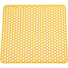 Sink Mat Silicone with Drainage Holes, Quick-Dry Non-Slip Pad Protects Porcelain Stainless Steel Sinks from Scratches