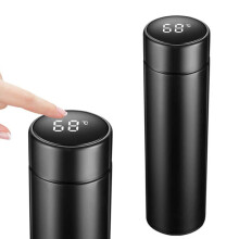 Smart Digital Water Bottle 500ml, Vacuum Insulated with Touch Screen Temperature Display, Non-Conductive Thermal Mug